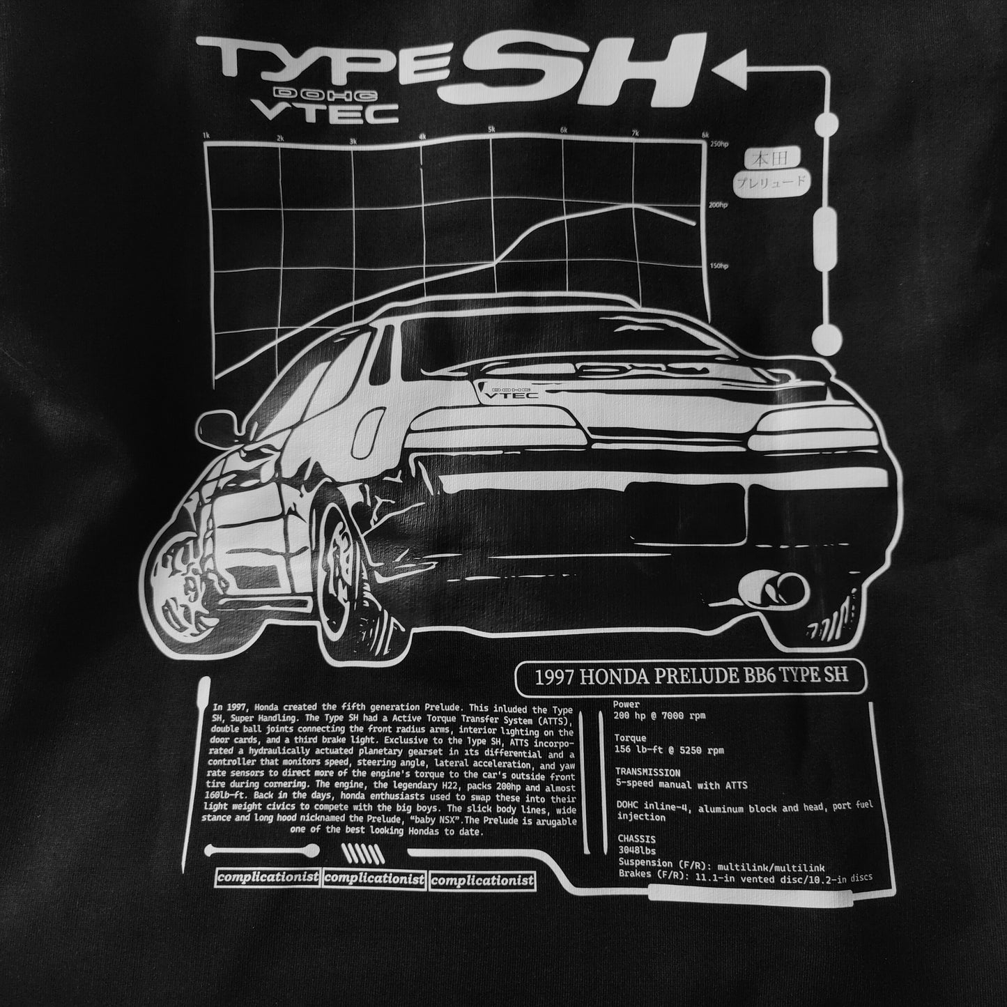 Premium 5th Gen Prelude Type SH Stats Hoodie